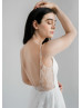 Scoop Neck Ivory Lace Lightweight Wedding Dress